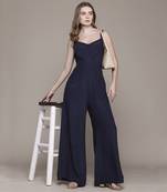 Navy core jumpsuit by label ritu kumar
