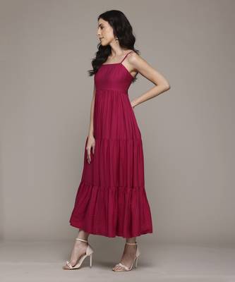 Fuchsia arabella long dress by label ritu kumar 3