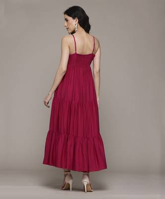 Fuchsia arabella long dress by label ritu kumar 4