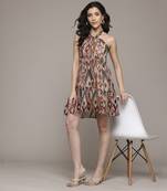 Multi color aquinnah short dress by label ritu kumar