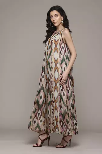 Multi color aquinnah maxi dress by label ritu kumar