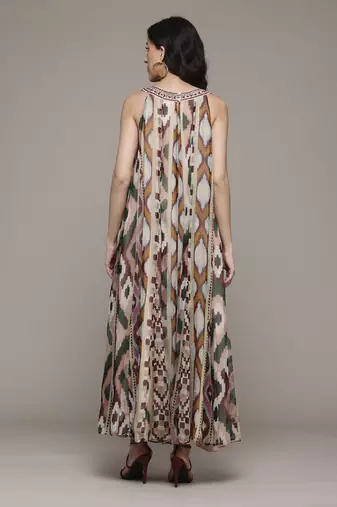 Multi color aquinnah maxi dress by label ritu kumar