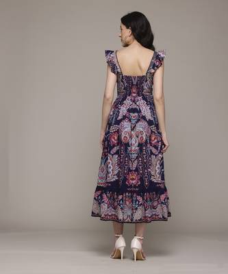 Navy alba long dress by label ritu kumar 2
