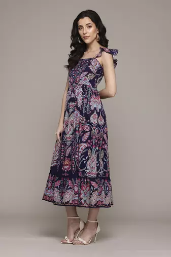 Navy alba long dress by label ritu kumar