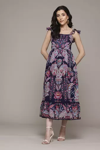 Navy alba long dress by label ritu kumar