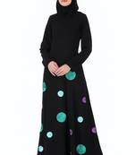 Polka Dot Embroidery Nida Abaya