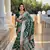 Green soft Silk Blend saree with zari weaving meenakari design