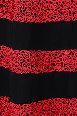 Red Embroidered Lace Abaya 4
