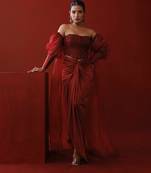 Maroon corset & shrug set