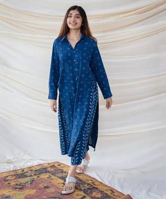 Jaipuri  beautiful dabu print beautiful new style kurta with palazzo set 1