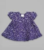 Purple cotton embroidered girls jabla wrap dress lemons