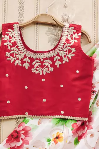 Graceful floral print kids' lehenga set