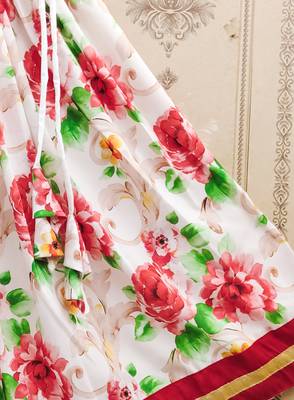 Graceful floral print kids' lehenga set 3