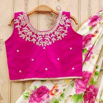 Graceful floral print kids' lehenga set 2