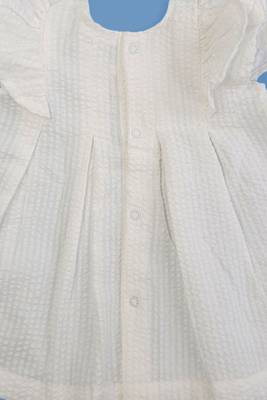 White marigold cotton baby girl iris dress 5