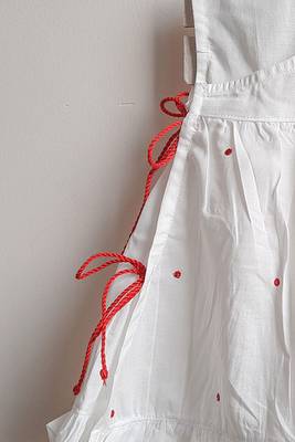 White rose cotton embroidered girls jabla dress 3