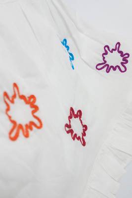 white splash cotton white embroidered girls dress 3