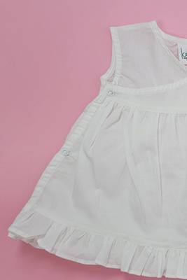 White colorful sun cotton white embroidered girls jabla wrap dress 2
