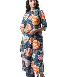 Bold floral cotton printed kurta set