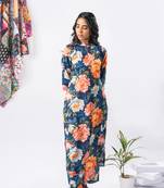Bold floral cotton printed kurta set