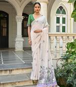 Wine woven muga cotton saree with blouse piece