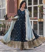 Green Heavy GEORGETT Embroidery Work PARTY WEAR SUIT SET   