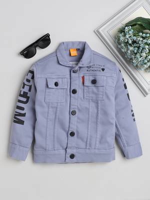 Air force printed denim front pocket jacket 1