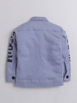 Air force printed denim front pocket jacket 2
