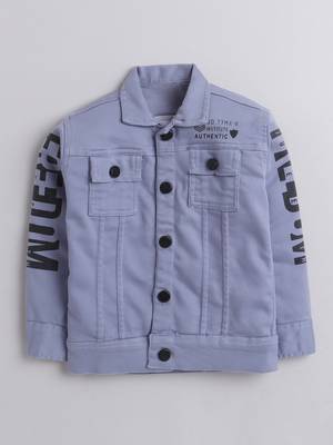 Air force printed denim front pocket jacket 4