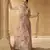 Cream chinon silk embroidered anarkali suit