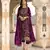 Purple floral embroidered with sequins georgette pakistani salwar suit