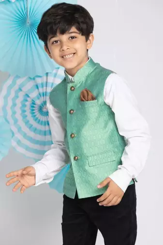  Green Nehru Jacket for boys