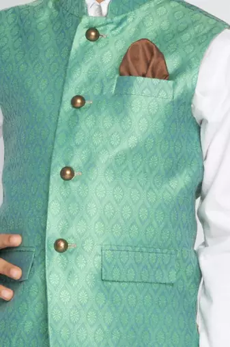  Green Nehru Jacket for boys