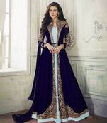 Blue Faux Georgette Semi-Stitched Party Wear Salwar Kameez