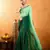 green chiffon swaroski work work saree with unstitched blouse piece