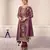 Purple chinon digital print sequin embroidered semi-stitched salwar suit