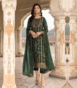 Forest Green Festive Salwar Suit for Women
