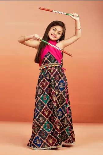  girls' multi color lehenga set