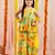  girls' yellow kurta sharara and dupatta set