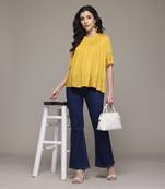 Yellow core solid top by label ritu kumar