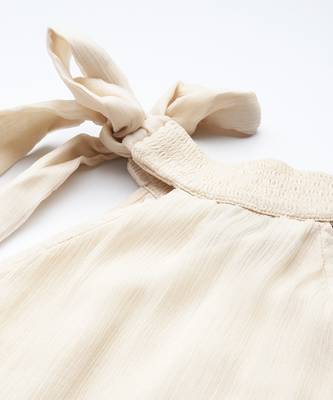 Peach evie short dress by label ritu kumar 3