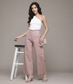 Rose angie straight fit solid pants by label ritu kumar