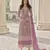 Light-purple embroidered net salwar