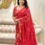 RED silk blend sarees with blouse