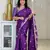 PURPLE silk blend saree with blouse