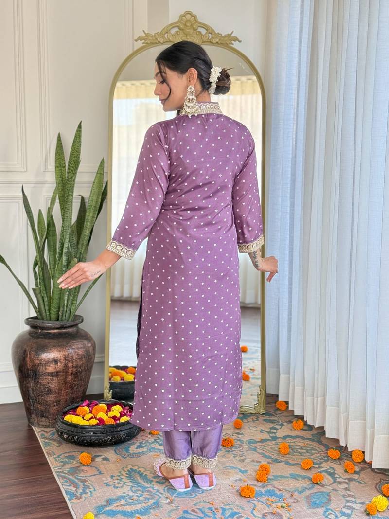 Women's Viscose Muslin Fabric Straight Kurta, Pant and Dupatta Set