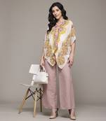 Ecru pink kiara kaftan top by label ritu kumar