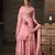 Light pink embroidery & sequins work silk salwar kameez
