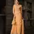 Mustard embroidery & sequins work silk salwar kameez