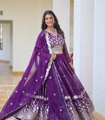 Ready to wear sequence work lehenga choli with dupatta sets 